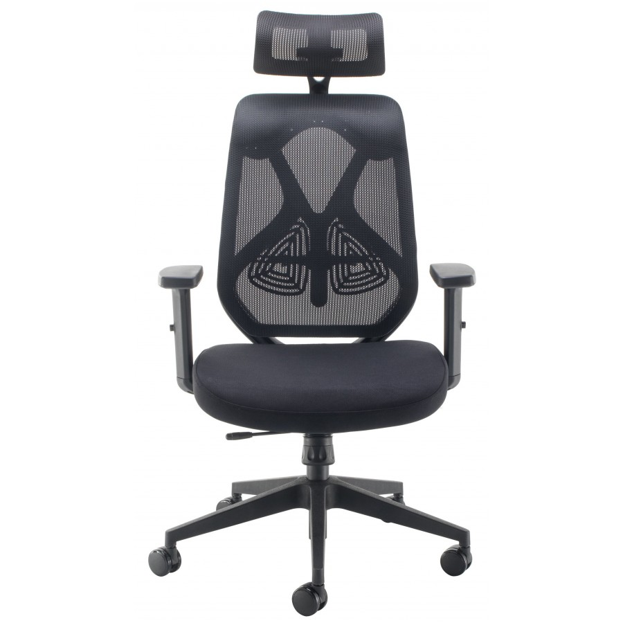 Maldini Black Frame Mesh Posture Ergonomic Chair